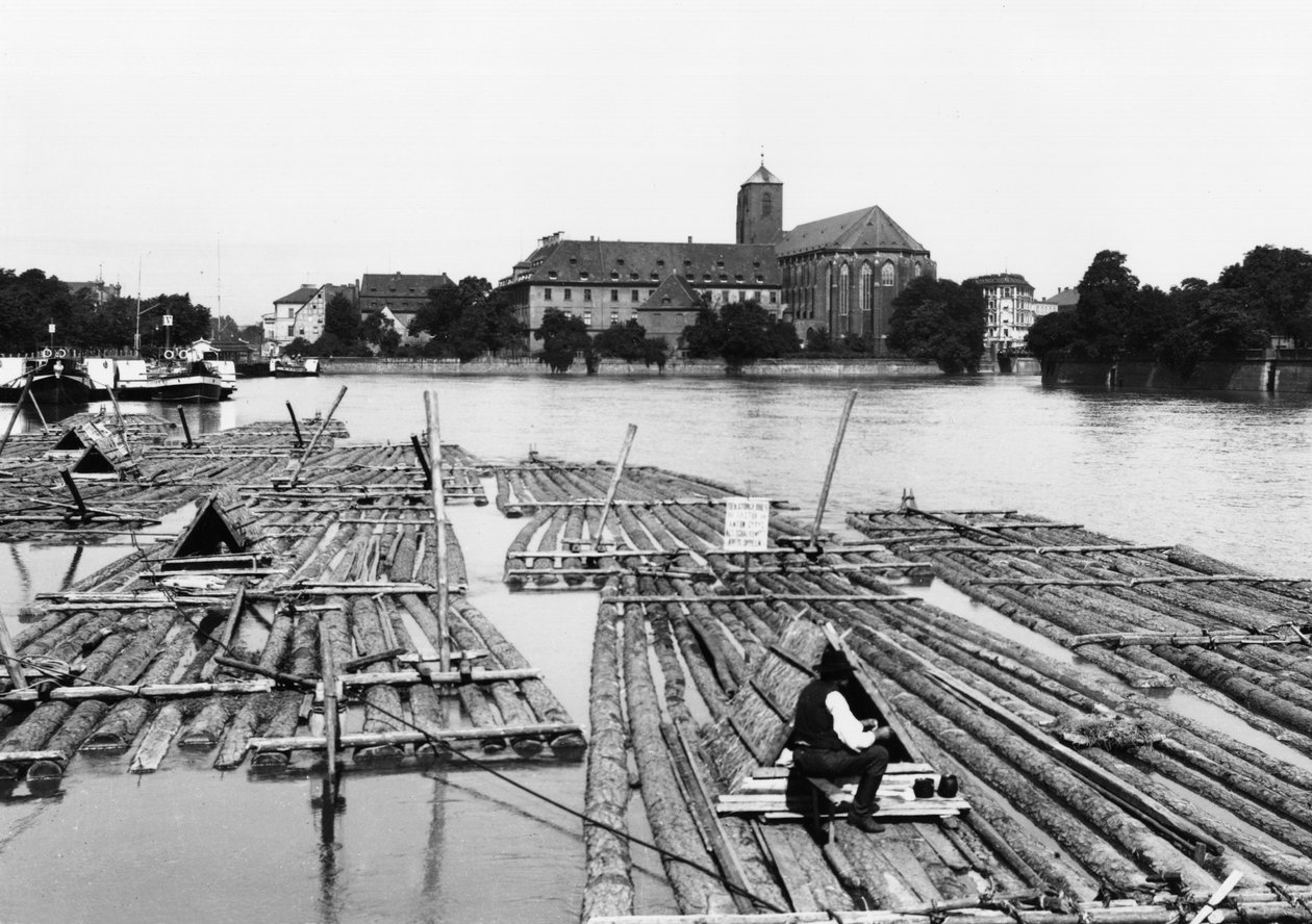 ब्रेस्लाउ (आधुनिक दिन व्रोकला) पोलैंड में ओडर, c.1910 द्वारा jousset