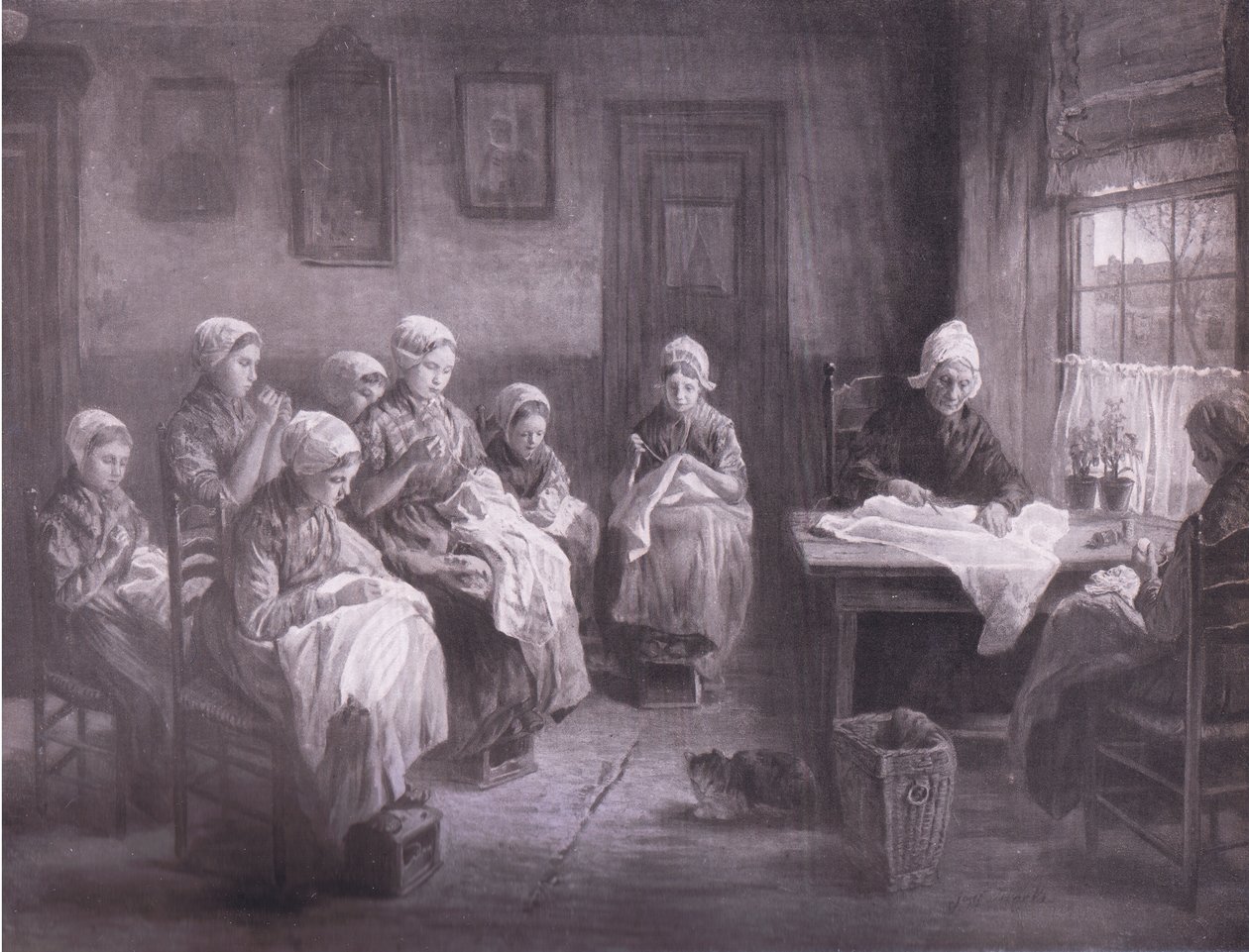 1916-1917, कैटविक, बिबिस एनुअल में सिलाई स्कूल द्वारा जोज़ेफ़ इज़राइल