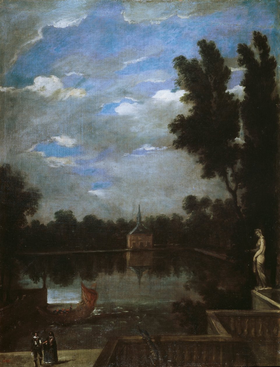 बुएन रेटिरो का ग्रैंड पॉन्ड, c.1657 द्वारा जुआन बॉतिस्ता मार्टिनेज डेल मज़ो