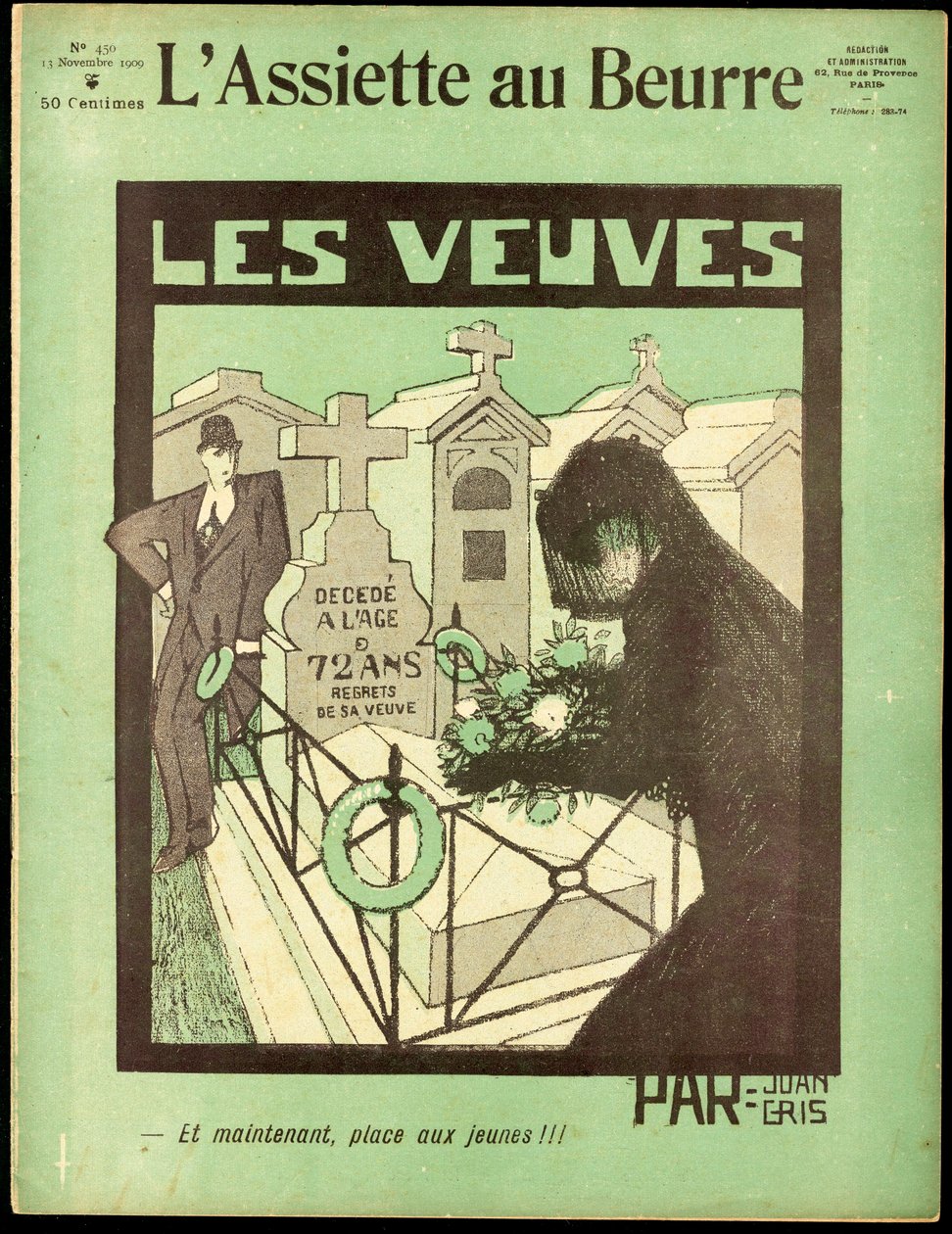 "" L'Plate au Beurre"" का कवर, संख्या 450, रंगों में व्यंग्य द्वारा जुआन ग्रिस