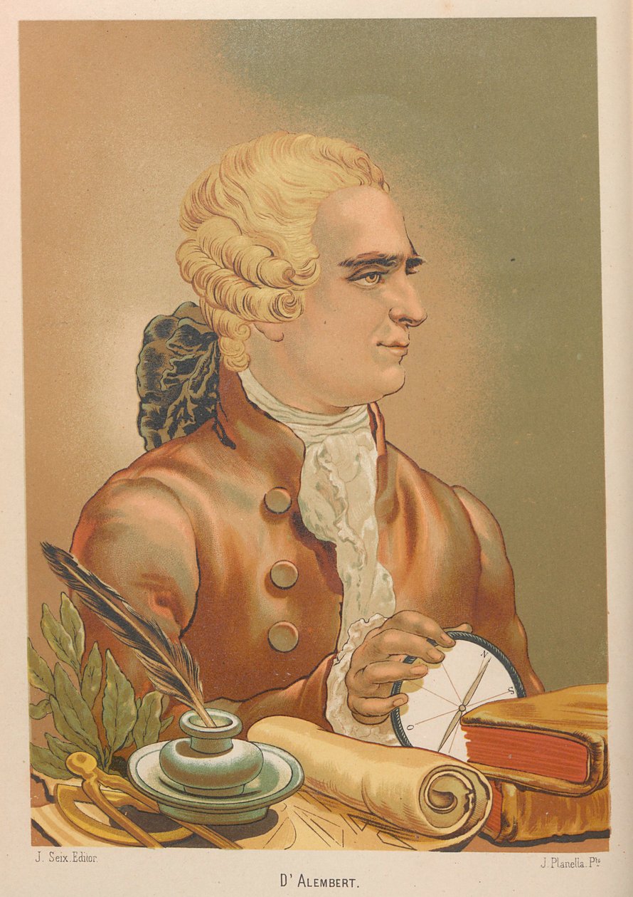 जीन ले रोंड डी'अलेम्बर्ट का पोर्ट्रेट 1717-1783, 1879। द्वारा जुआन प्लानेला वाई रोड्रिगेज