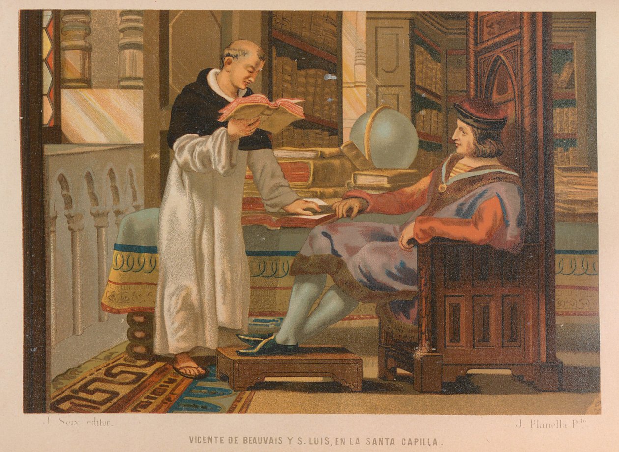ब्यूवैस और सेंट लुइस के विन्सेंट। से: ला सिएन्सिया वाई सुस होम्ब्रेस, 1879। द्वारा जुआन प्लानेला वाई रोड्रिगेज