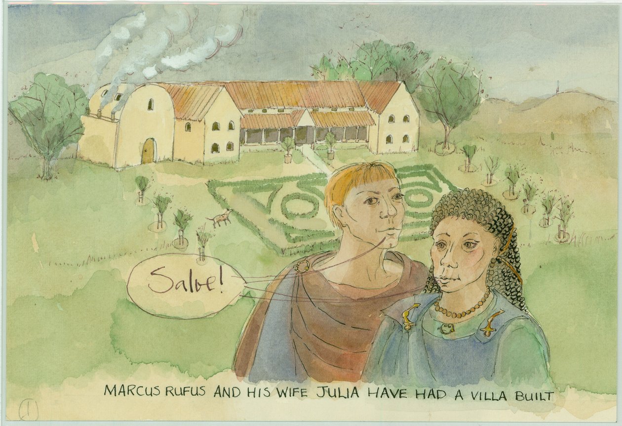 मार्कस और जूलिया, अपने नवनिर्मित विला, 2003 के साथ। द्वारा जूडिथ डोबी