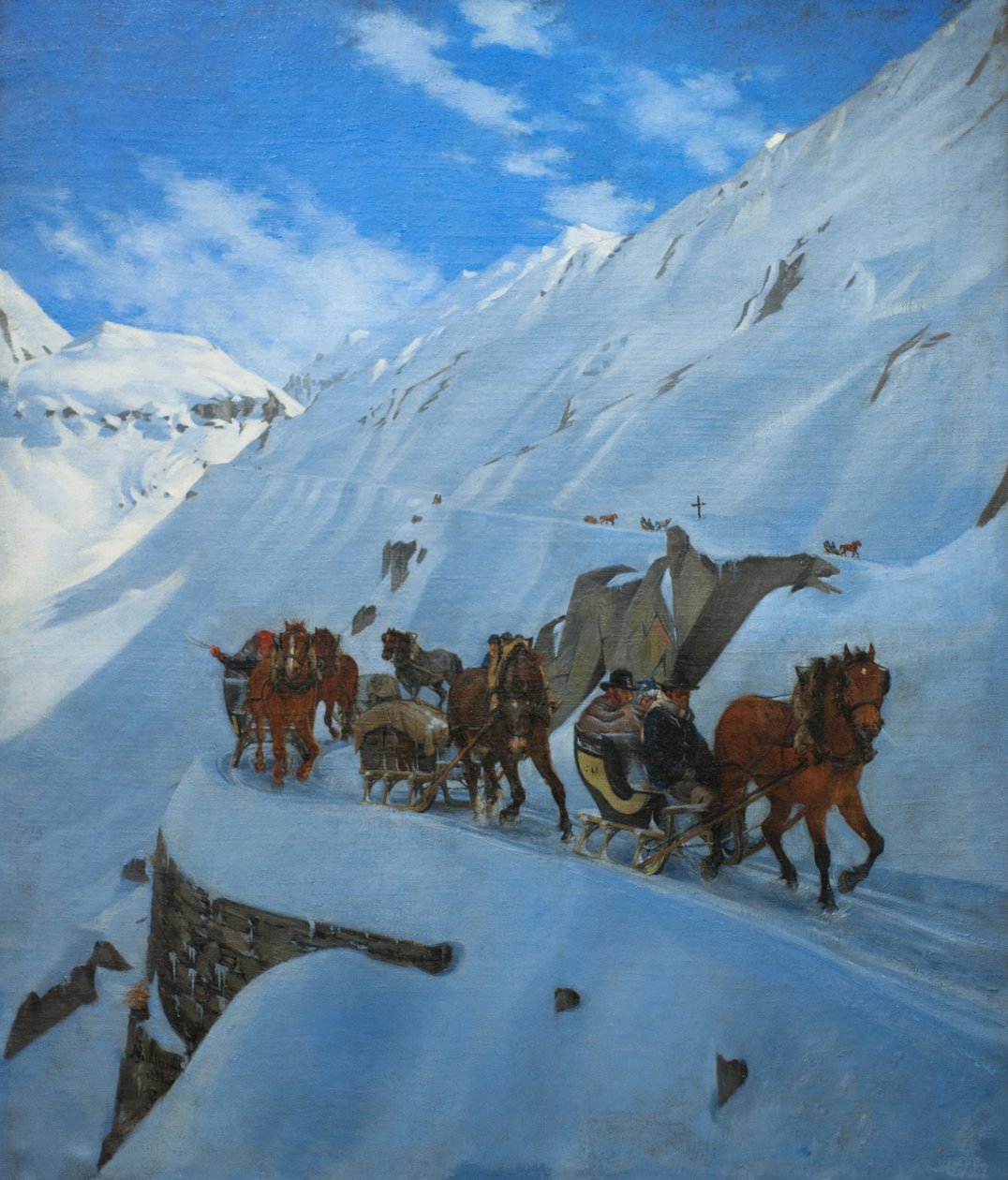 सर्दियों में गोथर्ड में काफिला पोस्ट करें द्वारा जूल्स जैक्स जैकोट गिलर्मोड