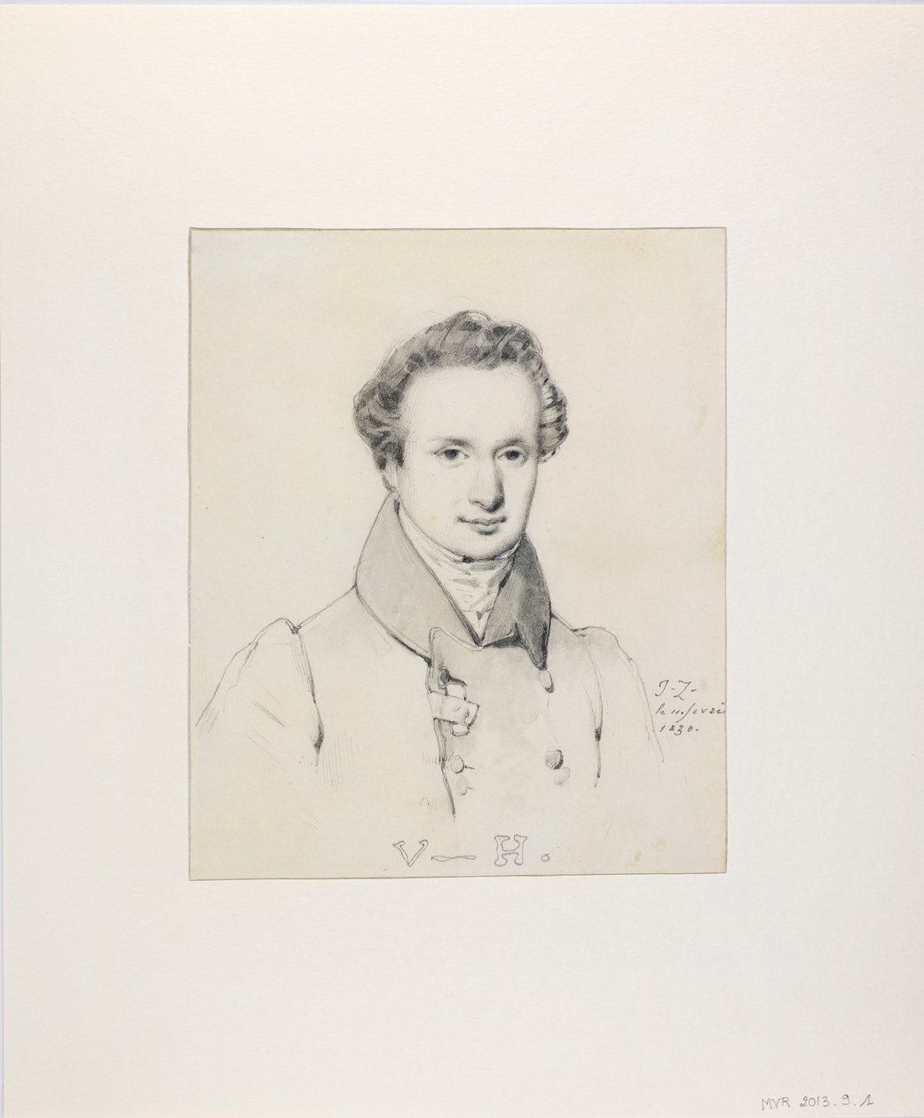 विक्टर ह्यूगो 1802-1885, 1830 का पोर्ट्रेट। द्वारा जूल्स क्लाउड जिगलर