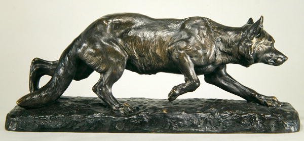 क्राउचिंग वुल्फ (कांस्य) द्वारा जूल्स एडमंड मैसन