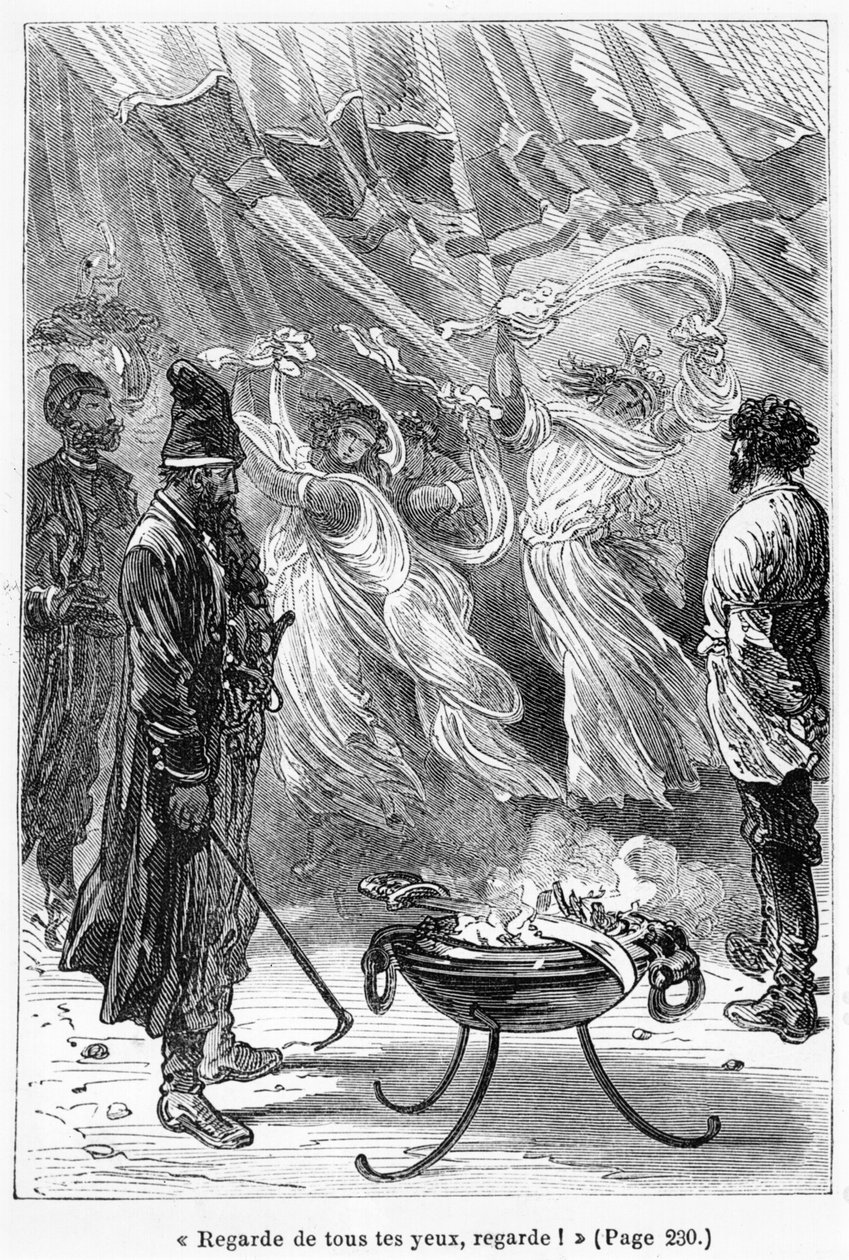 जब आप देख सकते हैं, जोल्स वर्न (1828-1905) चार्ल्स बर्बेंट (d.1922) पेरिस, हेत्ज़ेल द्वारा उत्कीर्ण &39;मिशेल स्ट्रोगोफ़&39; का चित्रण द्वारा जूल्स फेरत