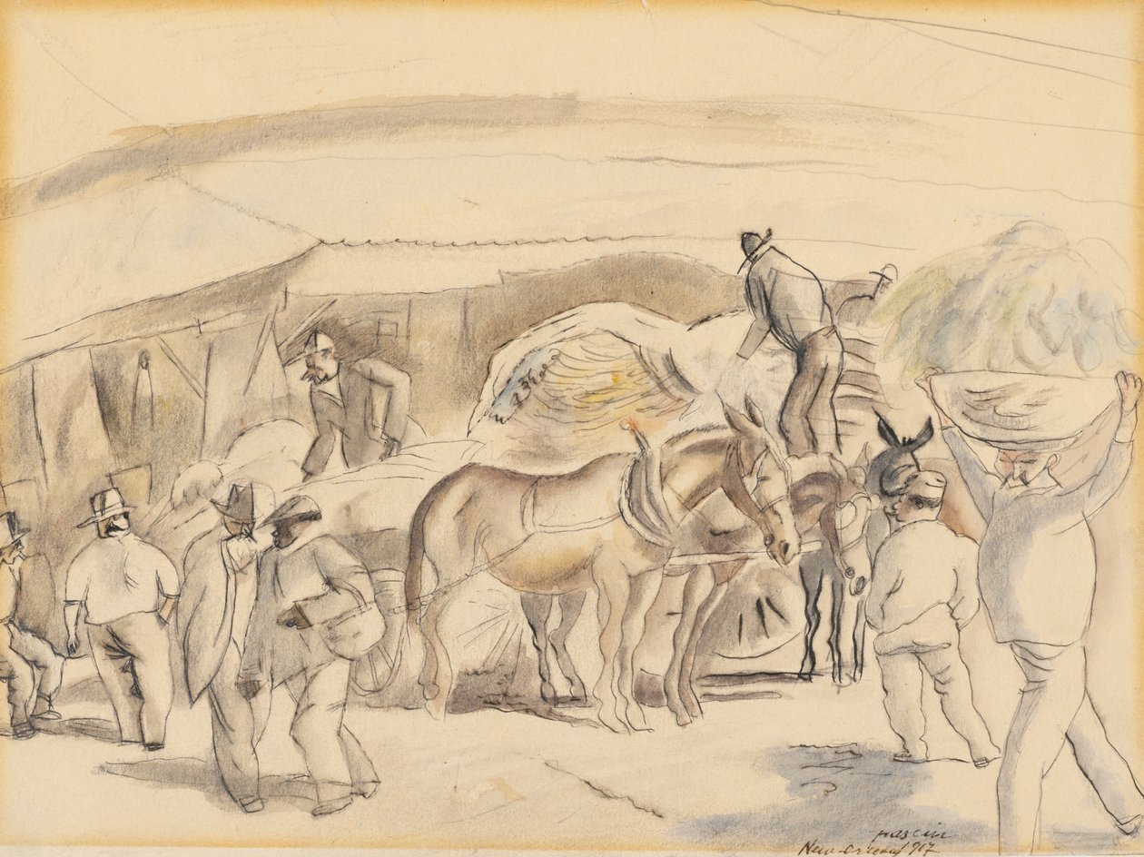 हार्वेस्टर्स, 1917 (कागज पर wc) द्वारा जूल्स पास्किन