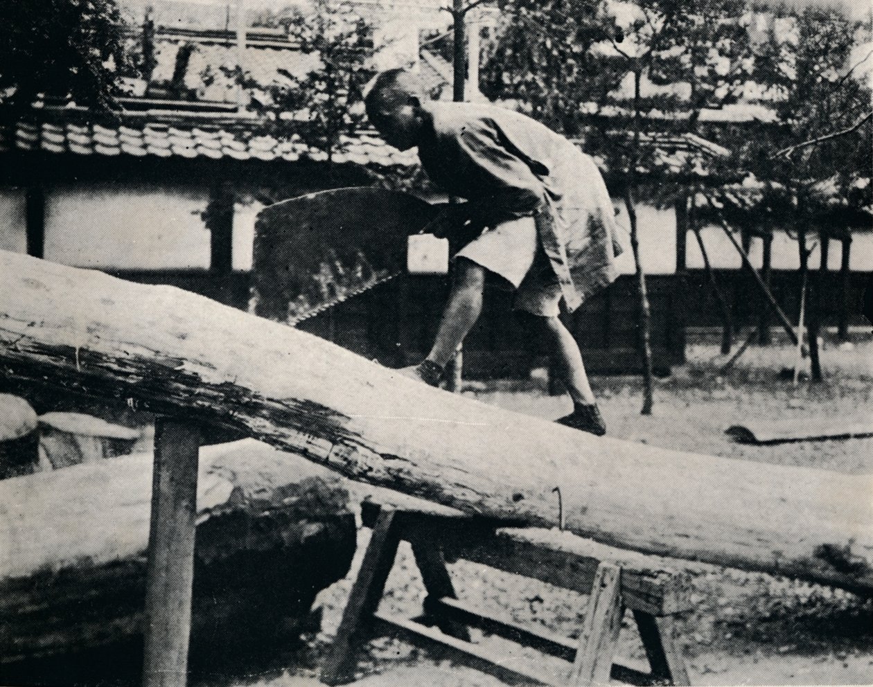 सेविंग और प्लानिंग को ड्राइविंग गति के बजाय पुलिंग के साथ बनाया गया है, c1900, 1921 द्वारा जूलियन लियोनार्ड स्ट्रीट