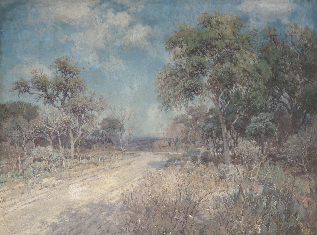 पहाड़ियों की सड़क, c.1918 (कैनवास पर तेल) द्वारा जूलियन ओन्डेरडोंक