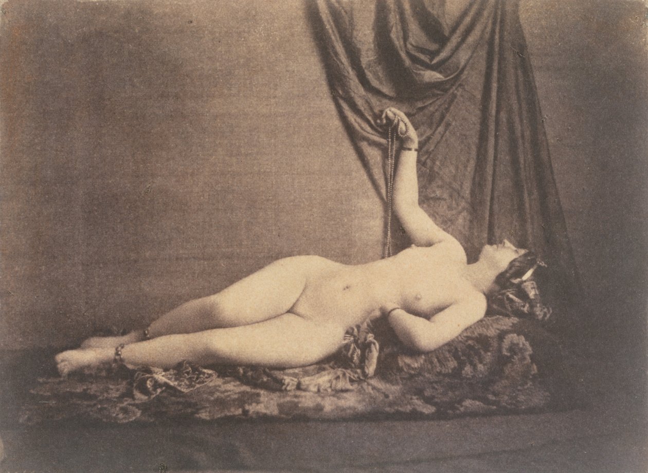 [रेक्लाइनिंग फीमेल न्यूड], सीए। 1853. द्वारा जूलियन वलौ डी विलेन्यूवे