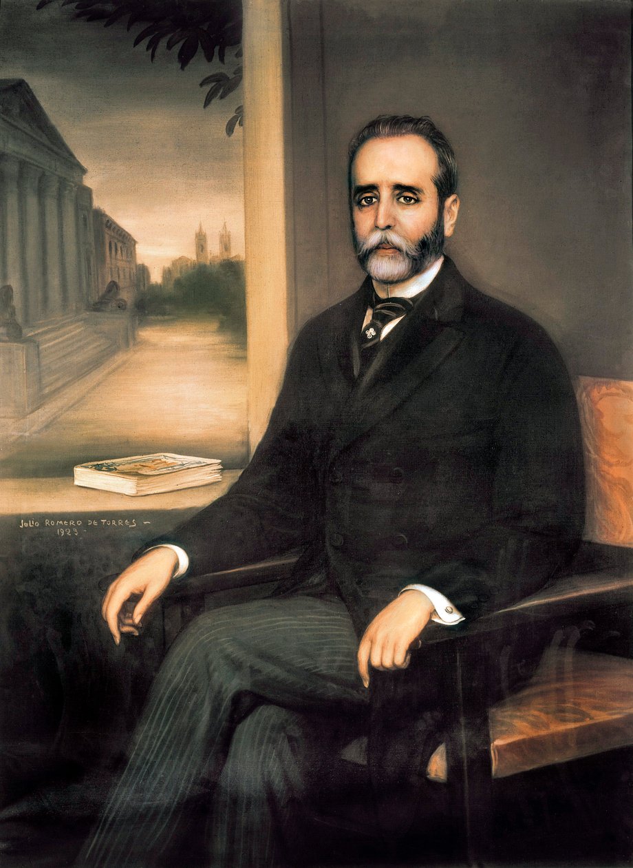 जोस सांचेज़ गुएरा (1859-1935) का पोर्ट्रेट, स्पेनिश राजनीतिज्ञ, वकील और पत्रकार द्वारा जूलियो रोमेरो डे टोरेस