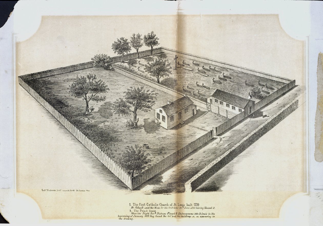 सेंट लुइस में पहला कैथोलिक चर्च 1770 में बनाया गया था। श्री गिब्ॉल्ट ने कहा कि आशीर्वाद देने के बाद पहली बार 24 जून द्वारा जूलियस हटवा कंपनी