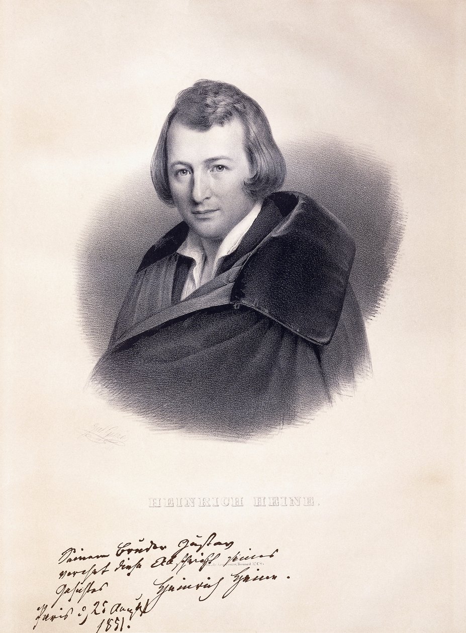 हेनरिक हेन की पोर्ट्रेट, 1839 द्वारा जूलियस गियर्स