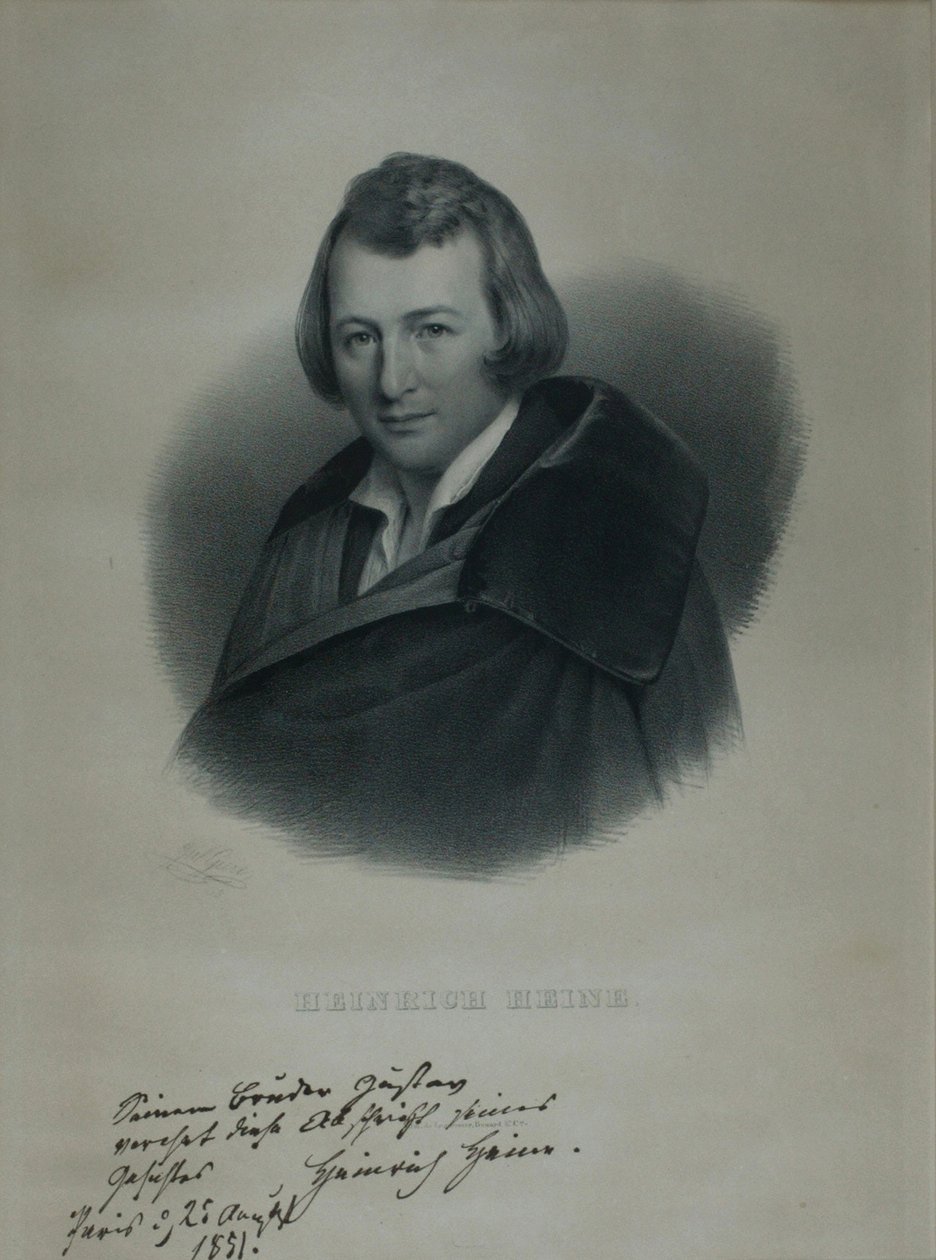 कवि हेनरिक हेइन का चित्रण 1797-1856, 1839 द्वारा जूलियस गियर्स