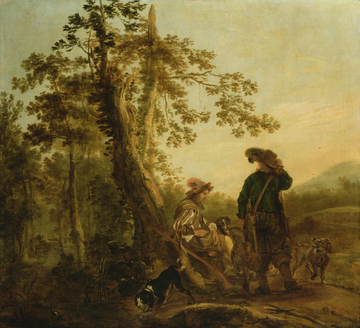 रेस्टिंग हंटर्स, 1652 द्वारा जुरिएन जैकब्स