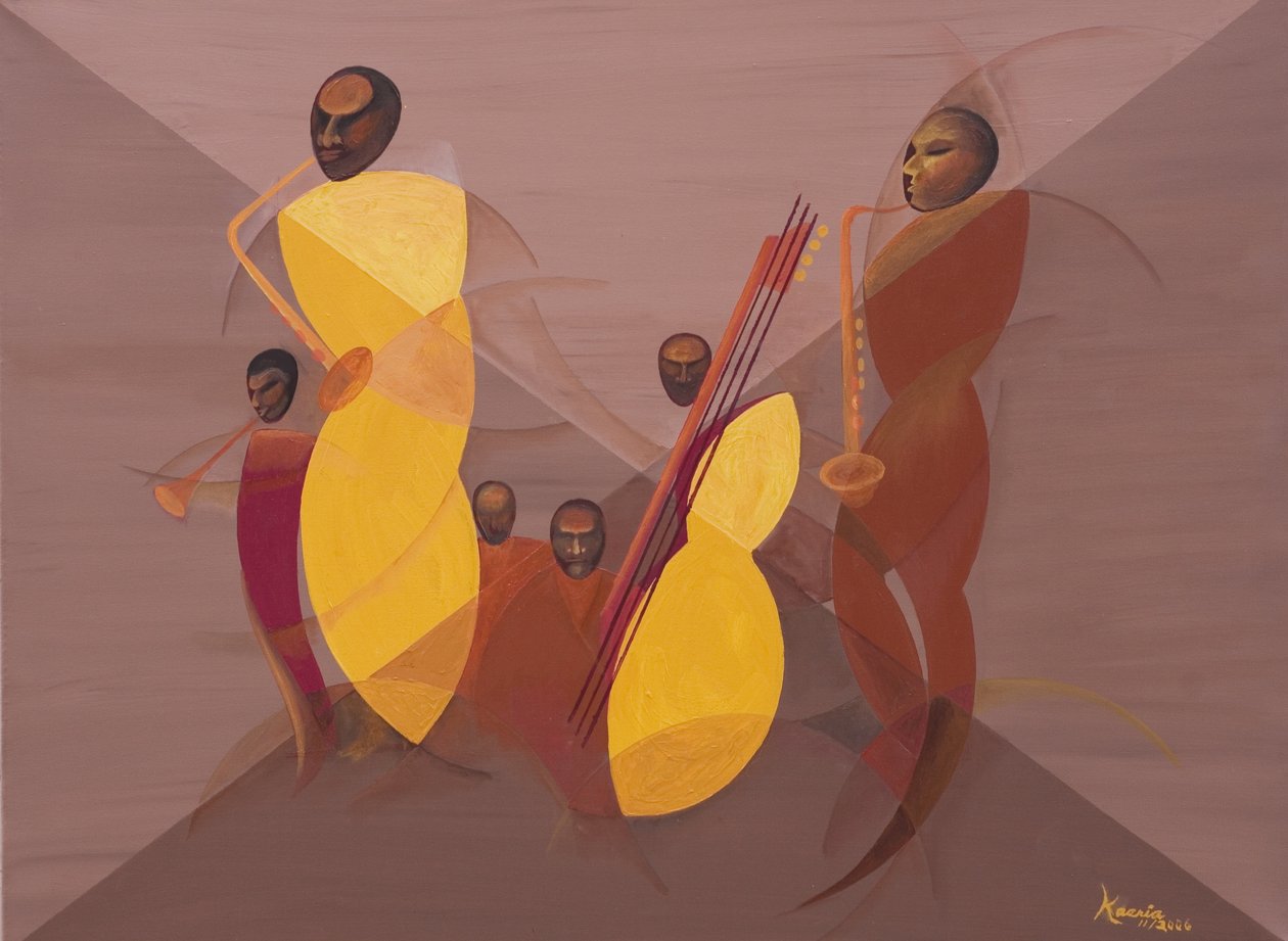 मैंगो जैज़, 2006 (कैनवास पर तेल और एक्रिलिक) द्वारा करिया मुकेरा