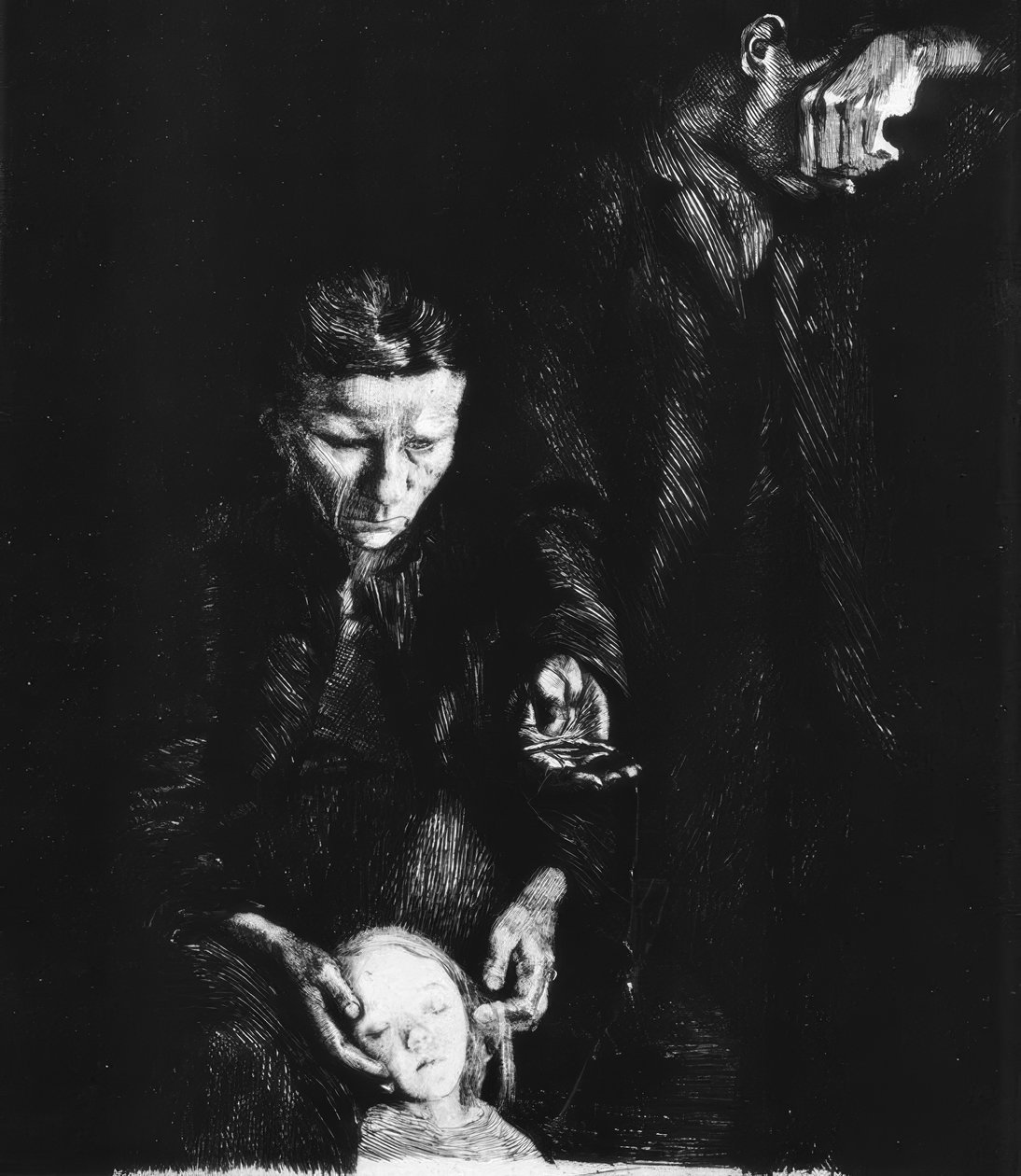 K.Kollwitz, कुचल दिया गया द्वारा कैथ कोलविट्ज़