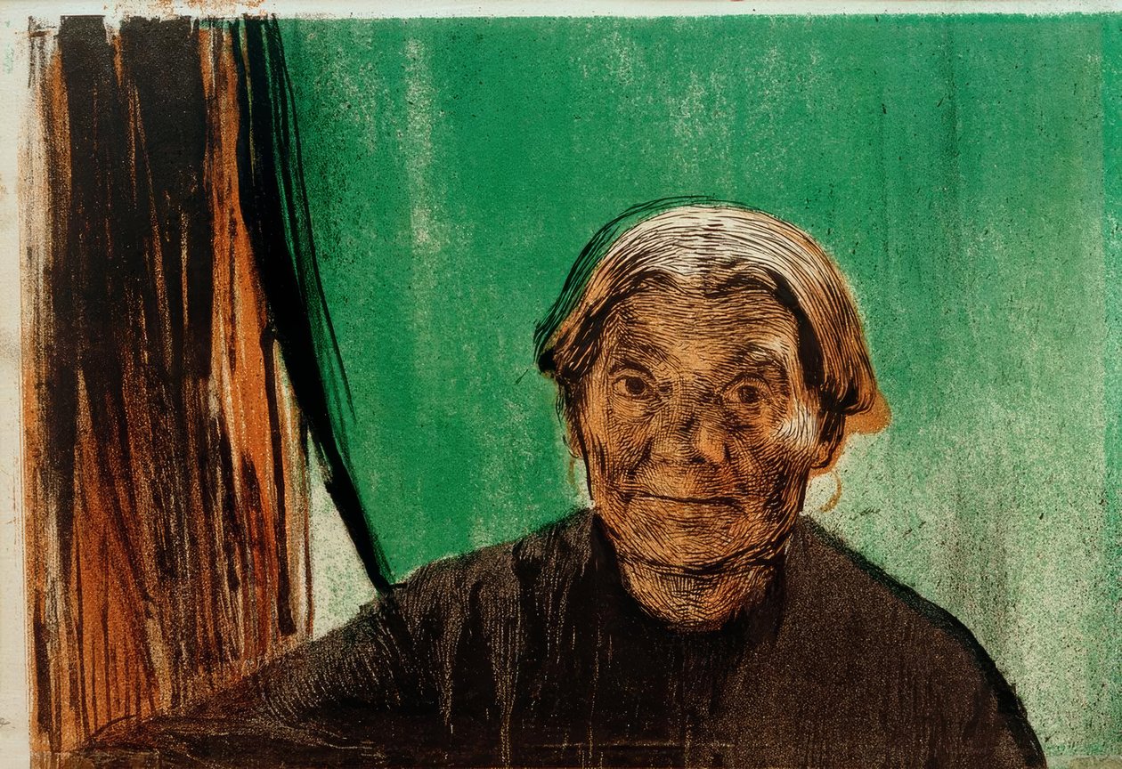 K.Kollwitz, खिड़की पर बूढ़ी औरत द्वारा कैथ कोलविट्ज़
