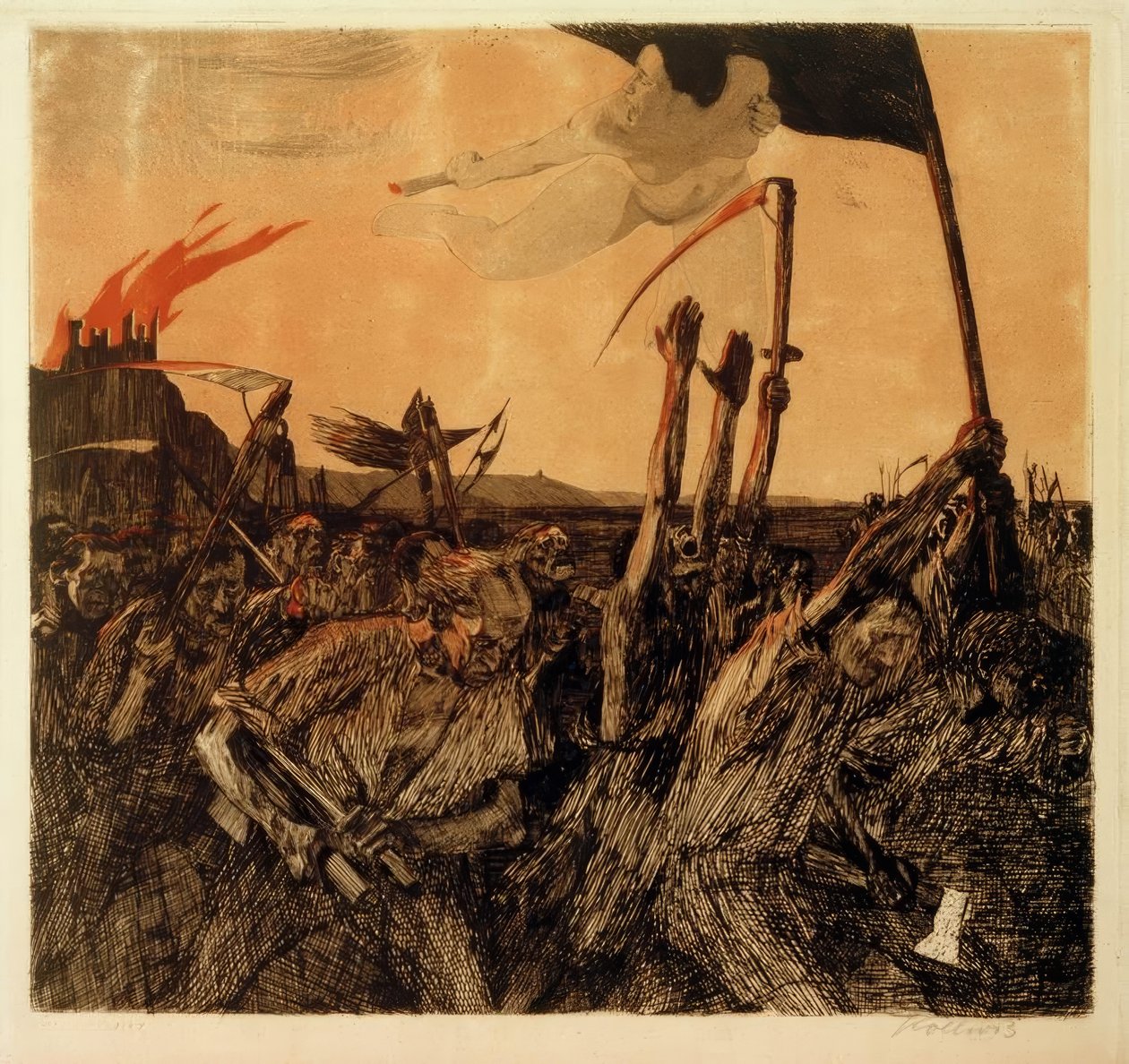 Käthe Kollwitz, दंगा द्वारा कैथ कोलविट्ज़