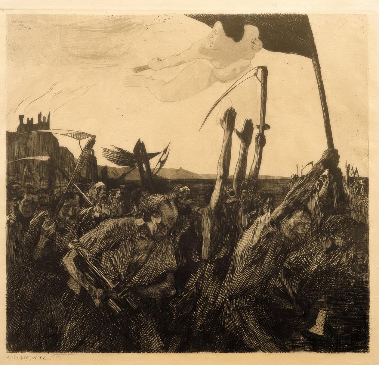 Käthe Kollwitz, दंगा द्वारा कैथ कोलविट्ज़