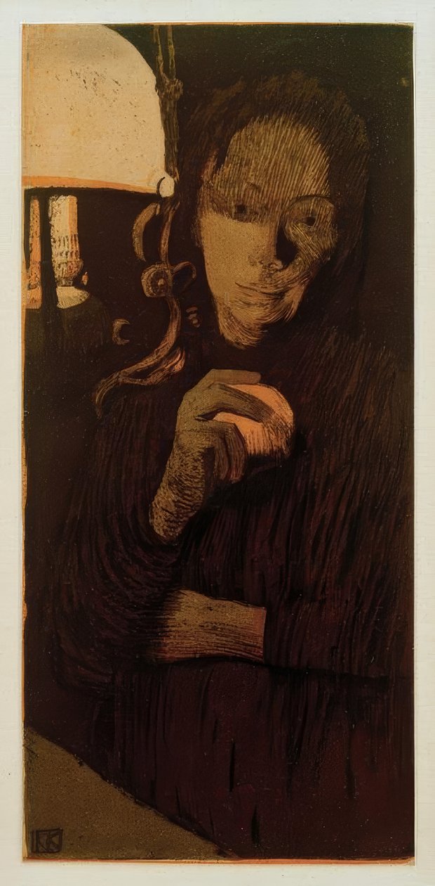 Käthe Kollwitz, नारंगी - 1901 के साथ महिला द्वारा कैथ कोलविट्ज़