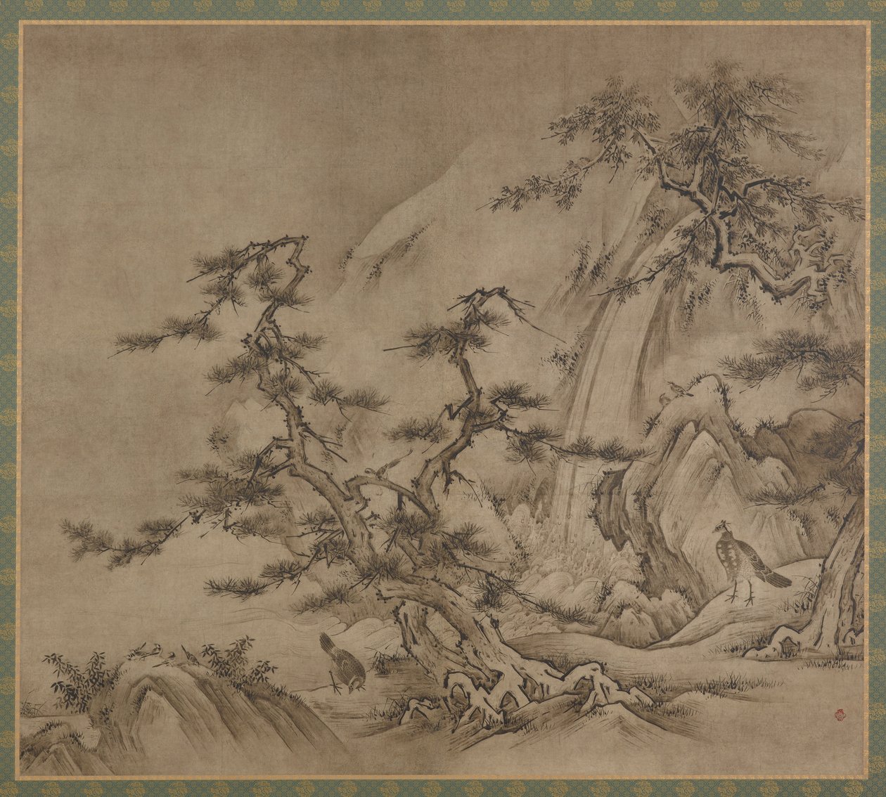 लैंडस्केप, मुरोमाची काल, 1519-1592। द्वारा कानो शूई