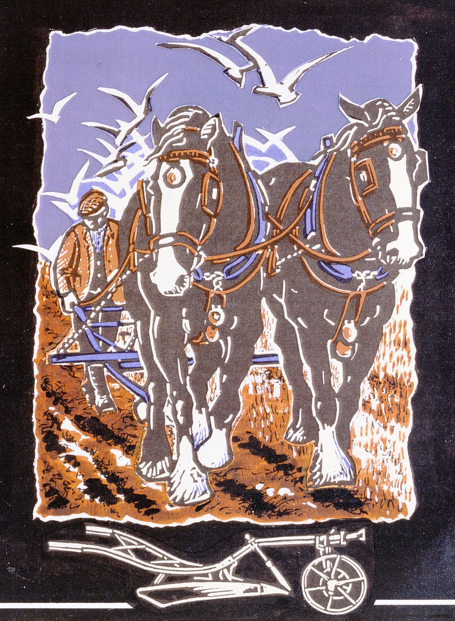 हल, 1997 (कागज पर linocut और wc) द्वारा करेन कैटर