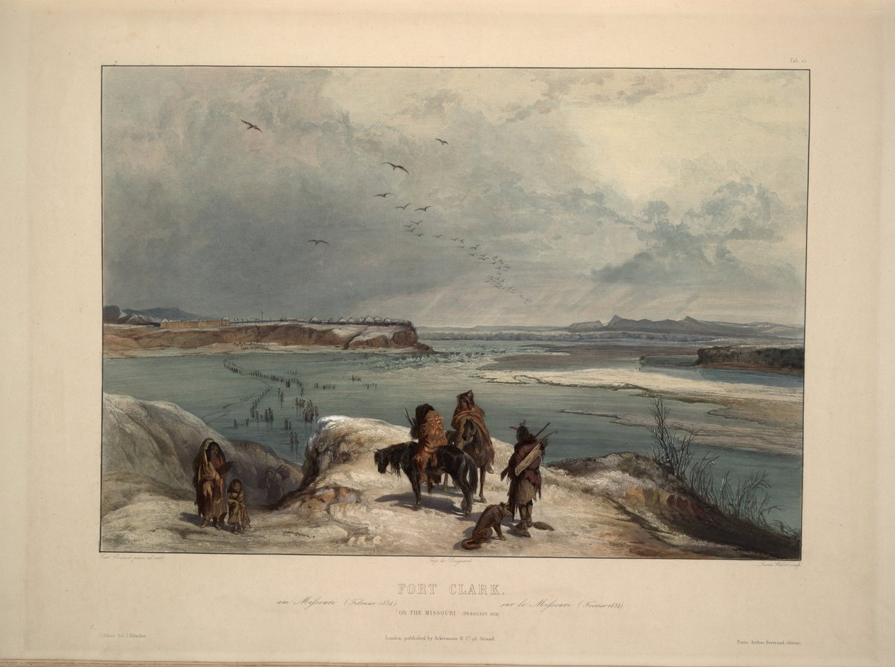 1834 में मिसौरी में फोर्ट क्लैक द्वारा कार्ल बॉडर