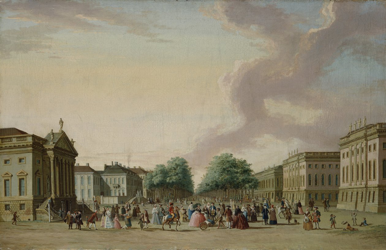 Unter den Linden, बर्लिन, 1770 द्वारा कार्ल फ्रेडरिक फेचेलम