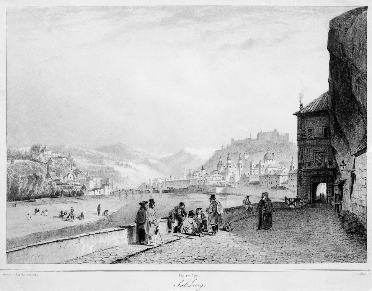 साल्ज़बर्ग, बायोट और क्यूविलियर द्वारा उत्कीर्ण, 1840 द्वारा कार्ल जोहान बिलमार्क