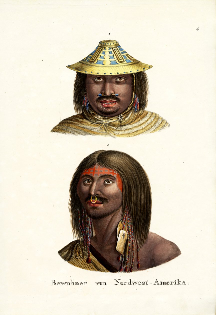 उत्तर अमेरिकी उत्तर पश्चिमी तट भारतीय, 1824 द्वारा कार्ल जोसेफ ब्रोड्टमैन