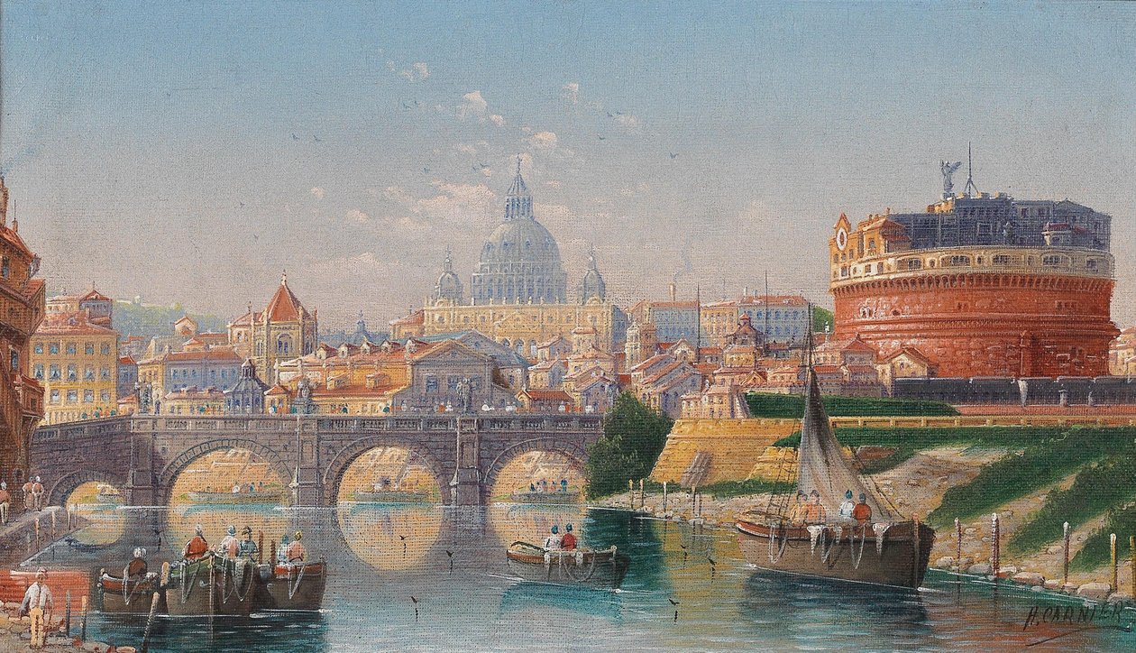 रोम, Castel SantAngelo का दृश्य द्वारा कार्ल कॉफमैन