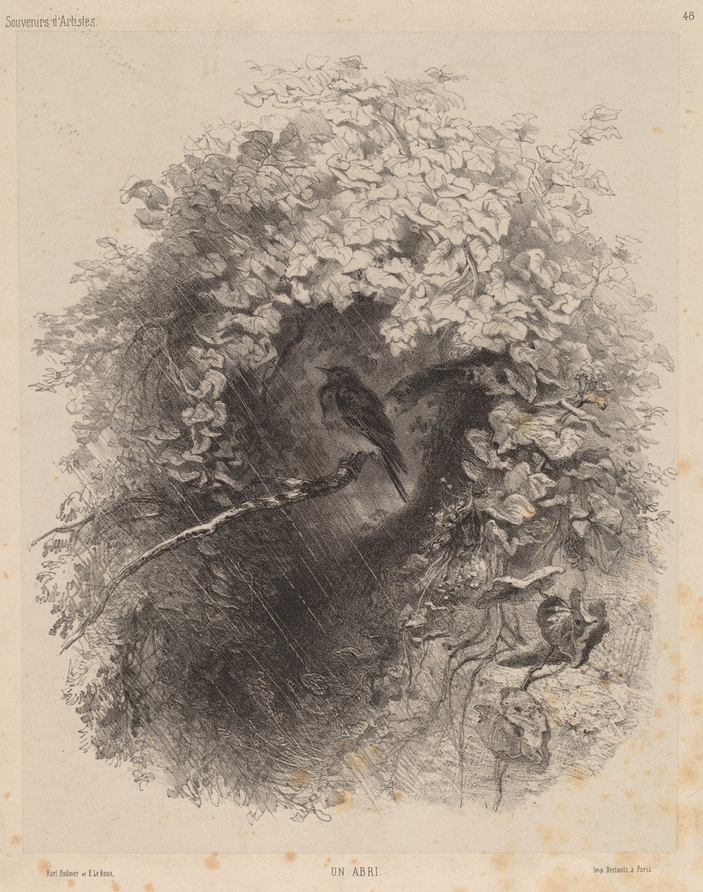 एक आश्रय, 1858। द्वारा कार्ल बॉडर
