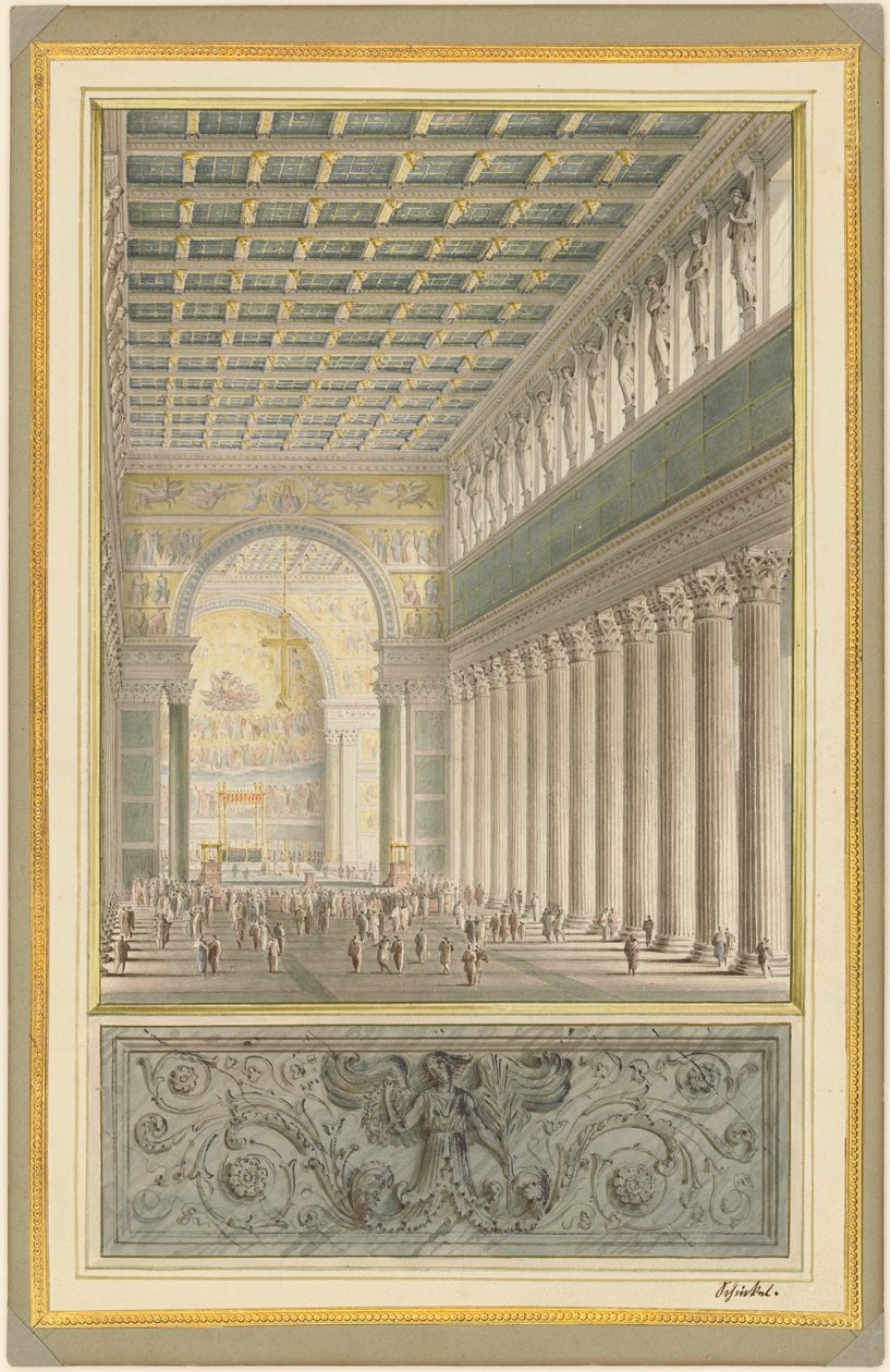 बर्लिन के लिए कैथेड्रल का नेव, एप्स और क्रॉसिंग द्वारा कार्ल फ्रेडरिक शिन्केल