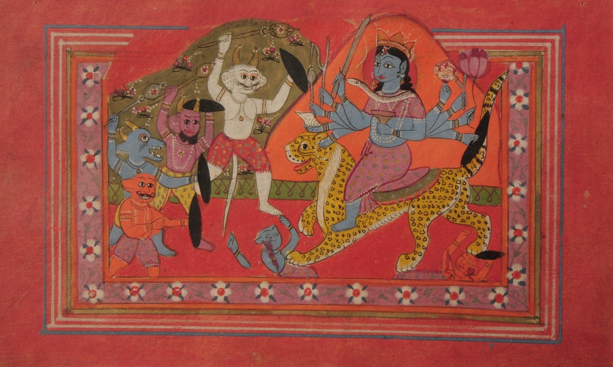 दस-सशस्त्र देवी राक्षसों का सफाया द्वारा कश्मीर स्कूल