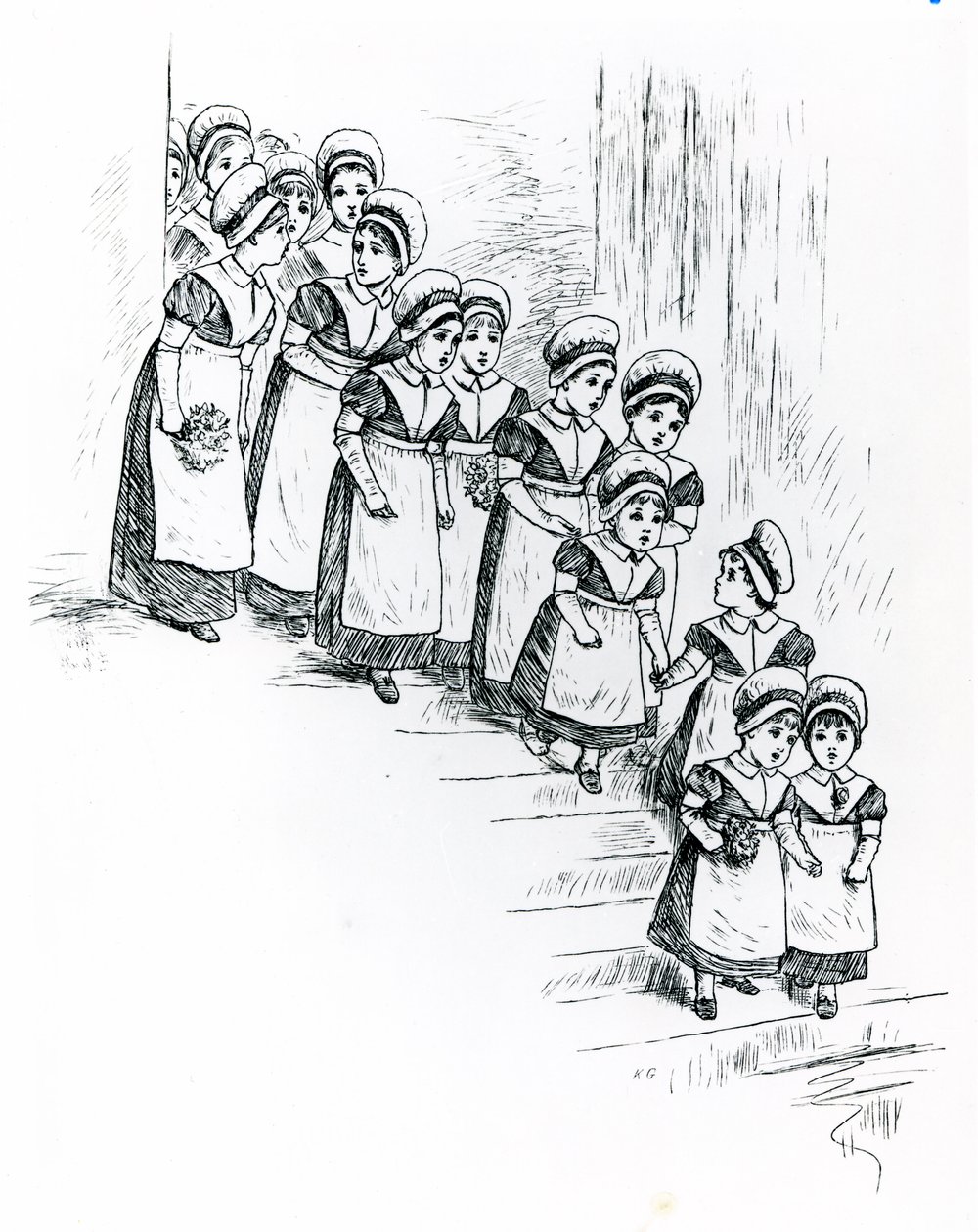 चैरिटी बच्चे, c.1880 (उत्कीर्णन) द्वारा केट ग्रीनवे