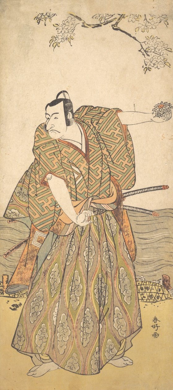 एक समुराई के रूप में पांचवां इचिकावा डंजुरो, सीए। 1780-85। द्वारा कटसुकावा शुनको