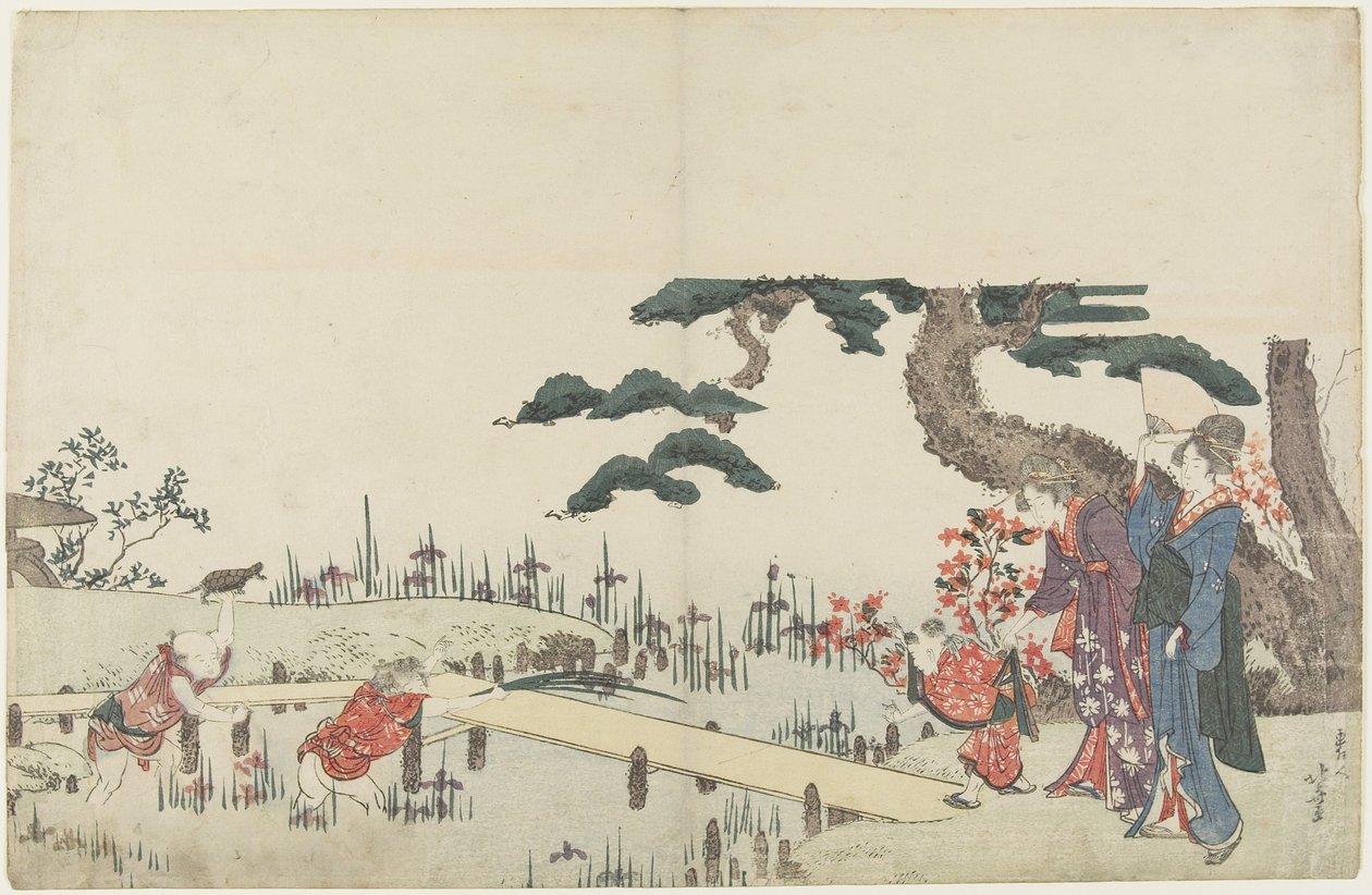 (आइरिस गार्डन), 1800-1808 द्वारा कत्सुशिका होकुसाई