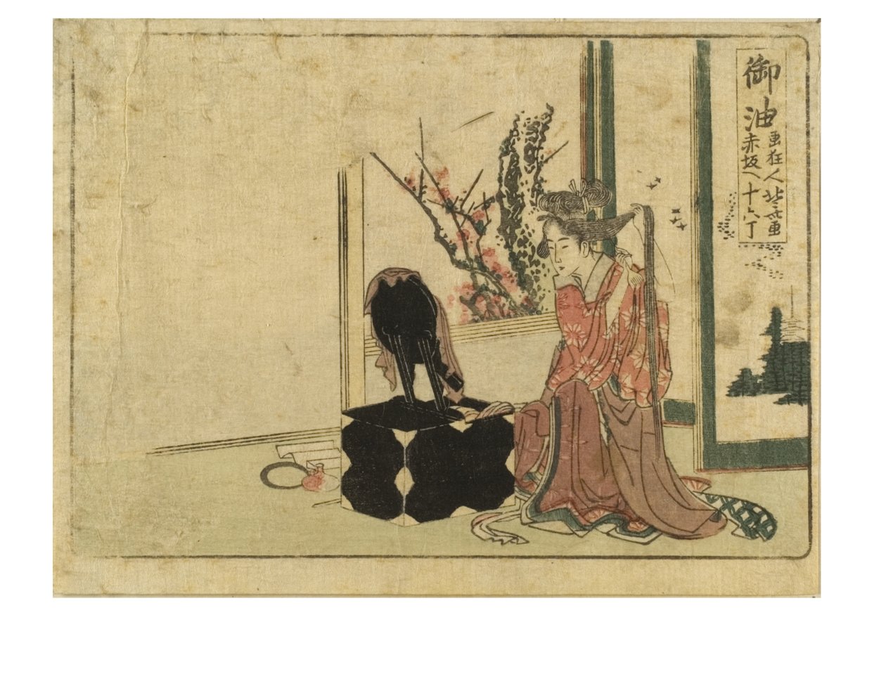 सुरीमोनो टोकैडो श्रृंखला से टोकेडो वे पर गोयू स्टेशन, c.1800-04 (कागज पर वुडब्लॉक) द्वारा कत्सुशिका होकुसाई