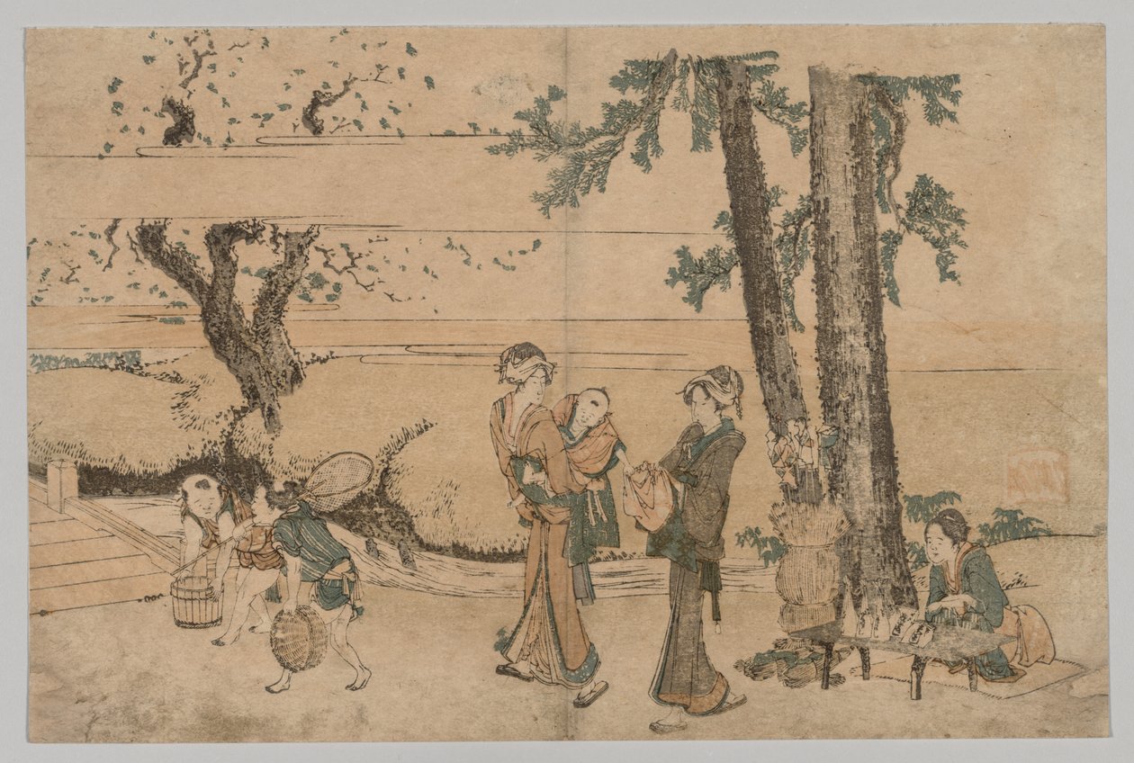 ब्रुक के पास आंकड़े का समूह, 1760-1849। द्वारा कत्सुशिका होकुसाई