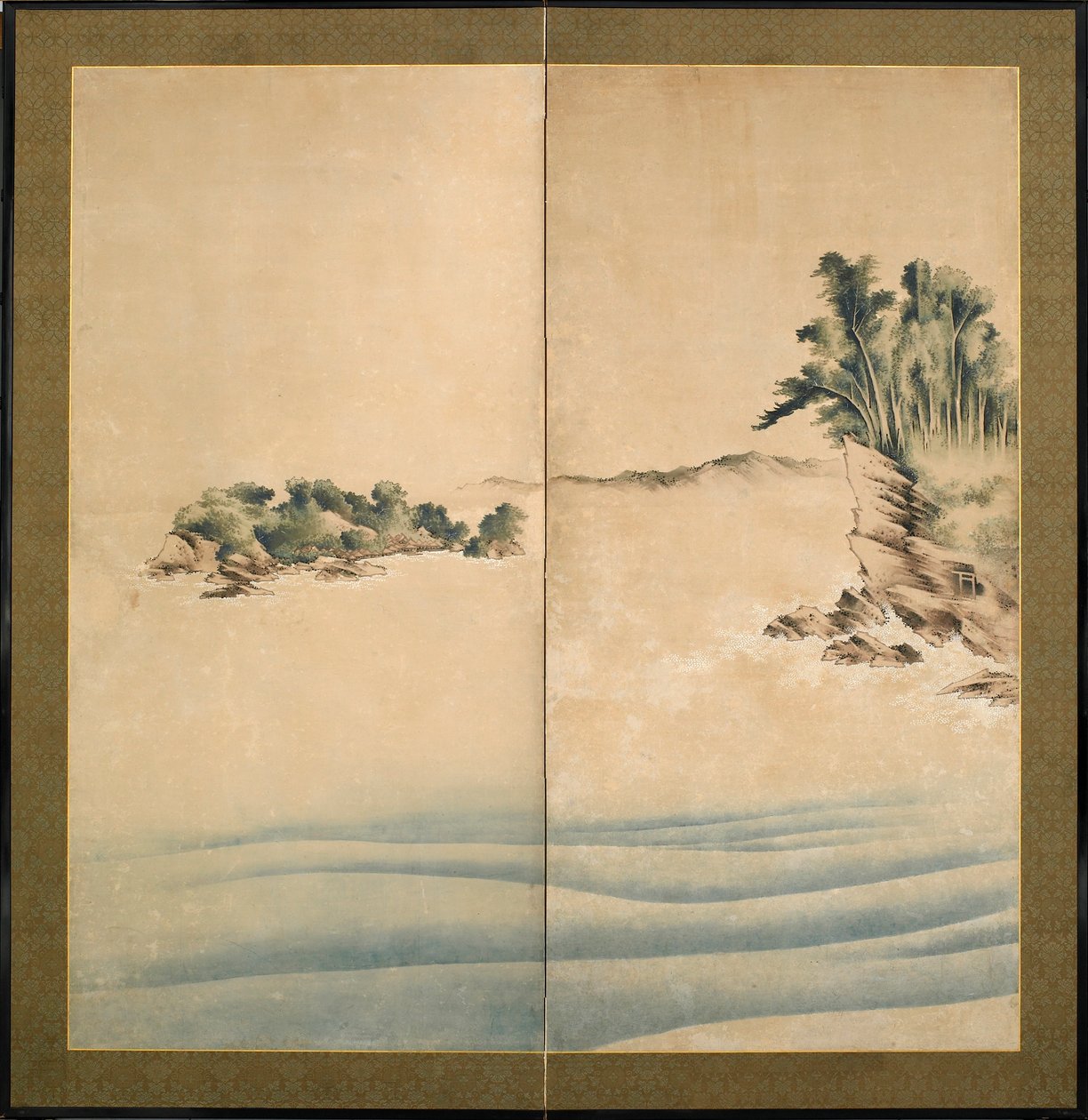 माउंट फ़ूजी और एनोशिमा, एडो पीरियड, c.1825 (कागज पर स्याही का रंग) द्वारा कत्सुशिका होकुसाई
