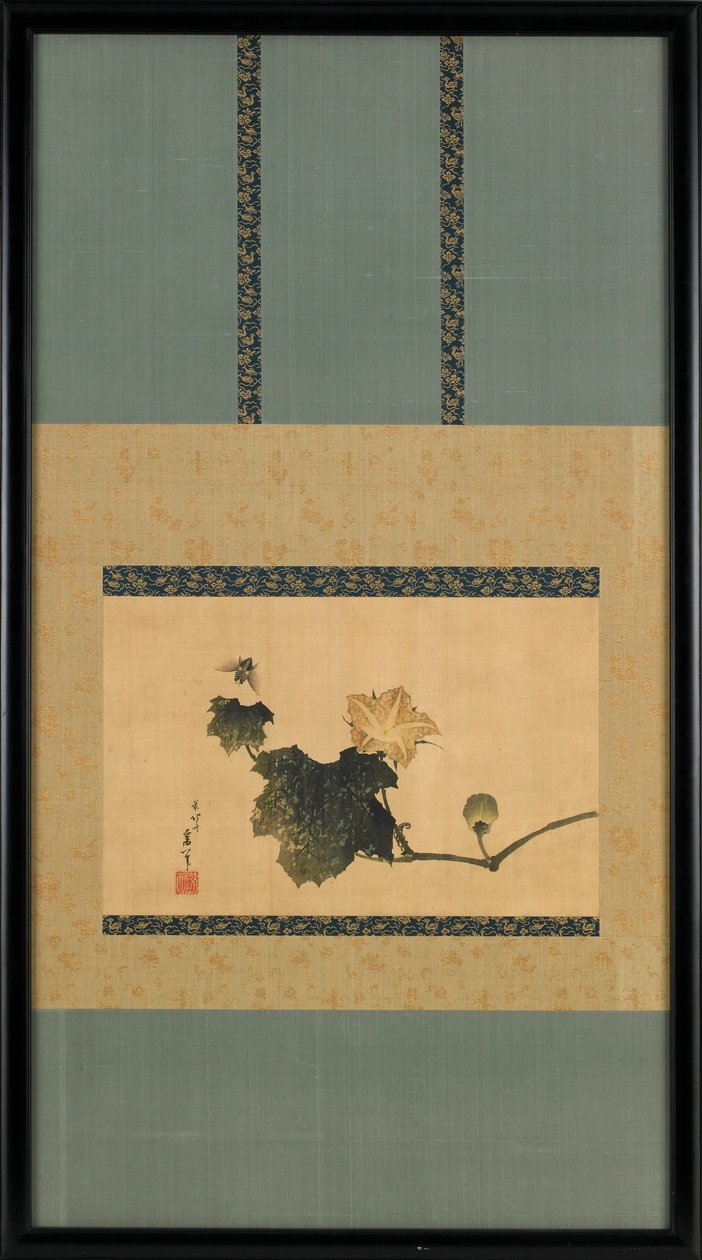 कद्दू वाइन और हॉर्स फ्लाई, सीए। 1825-1833। द्वारा कत्सुशिका होकुसाई