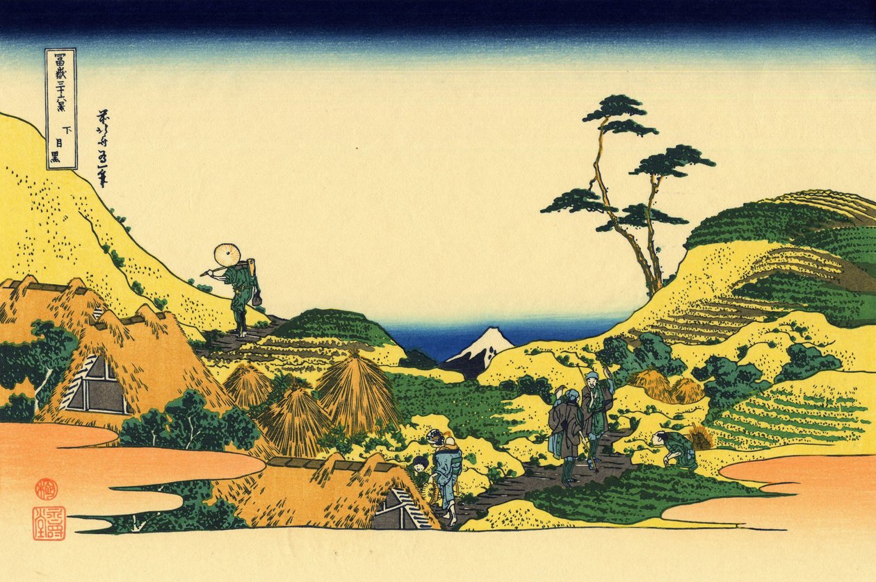 शिमोमेगुरो, c.1830 (वुडब्लॉक प्रिंट) द्वारा कत्सुशिका होकुसाई