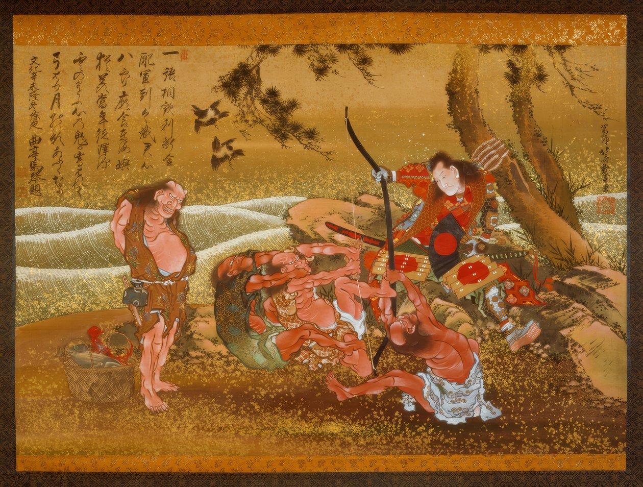 Tametomo और Onigashima पर राक्षसों द्वारा कत्सुशिका होकुसाई