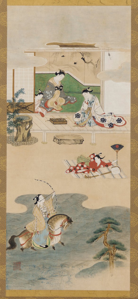 नासु नो योइची, ईदो अवधि, 1615-1868 की कहानी की पैरोडी। द्वारा कवामाता सुनायुकि
