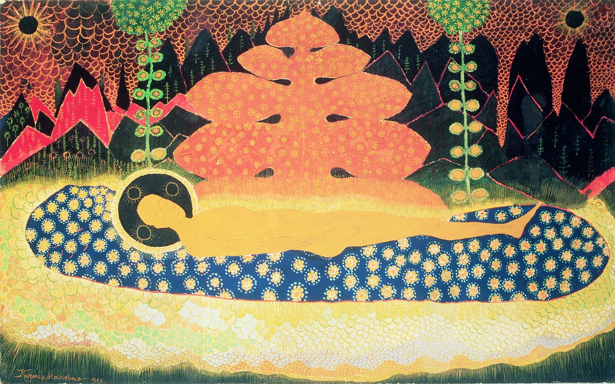 रचना, 1908 (कार्ड पर गौचे) द्वारा काज़िमिर सेवेरिनोविच मालेविच