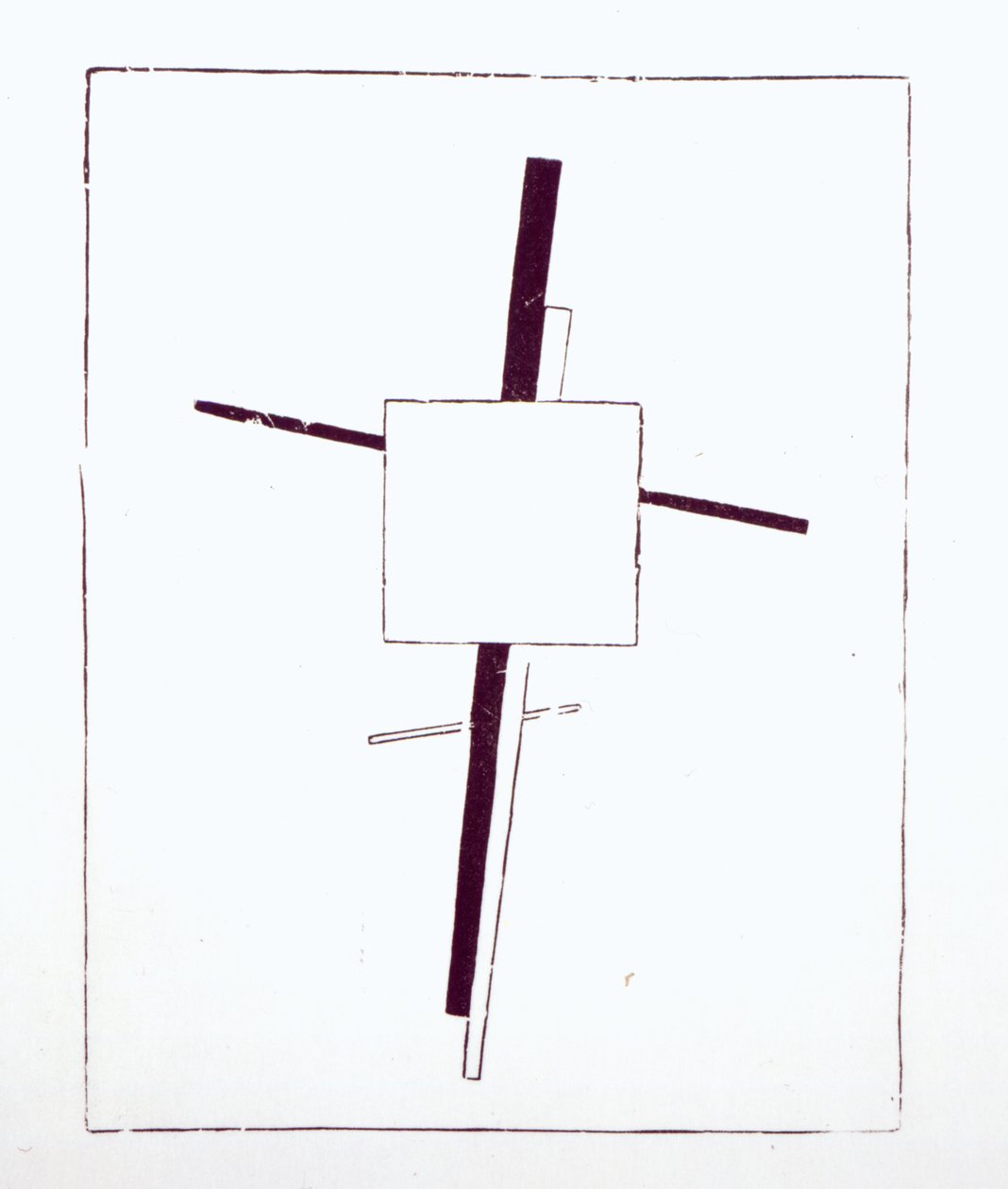 Suprematist Cross, 1920 (मूल वुडब्लॉक से उत्कीर्णन लकड़ी) द्वारा काज़िमिर सेवेरिनोविच मालेविच