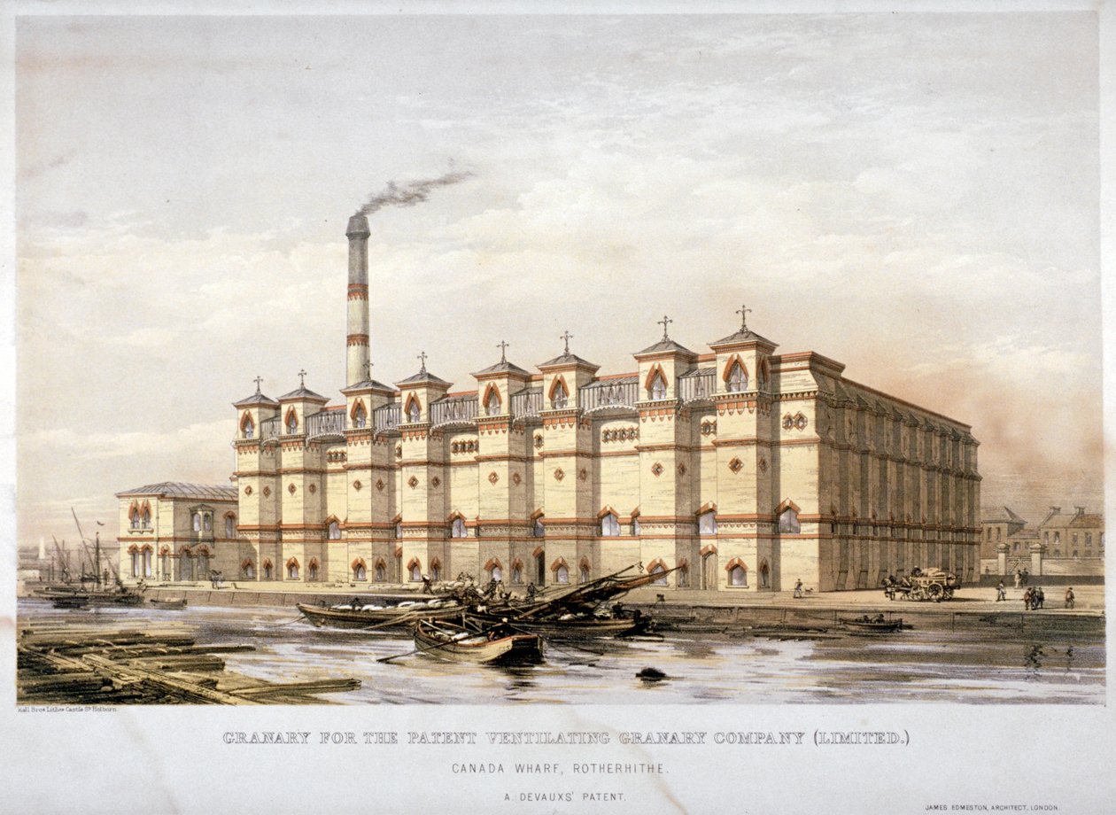 कनाडा घाट पर अन्न भंडार, रॉदरहिथे, लंदन, c1860 द्वारा केल ब्रदर्स