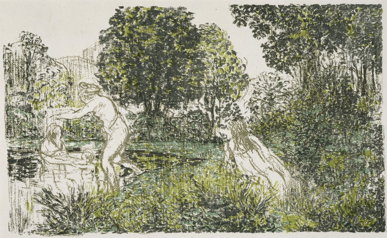 लेस बैग्न्यूज़ (द बाथर्स), 1899-1900 (रंगों में लिथोग्राफ) द्वारा केर जेवियर रसेल